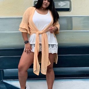 💞 PLUS SIZE Kimono Cardigan Front Lightweight